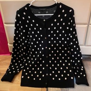 Ann Taylor Polka Dot Cardigan Sweater